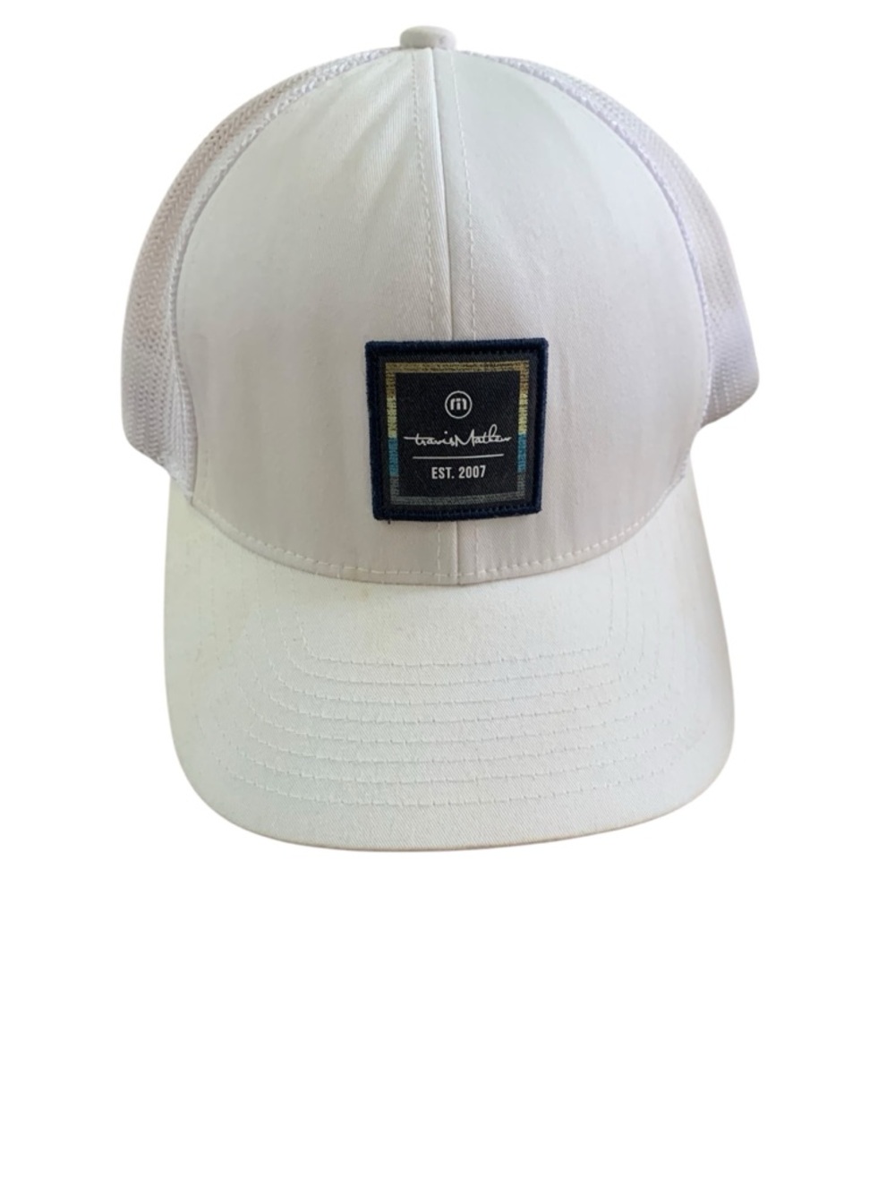 Travis Mathew White Mesh Trucker Hat